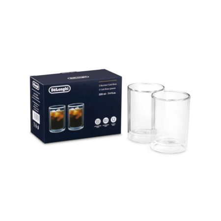 Dvoustěnné termoizolační sklenice Delonghi na Cold Brew 220 ml – sada 2 ks