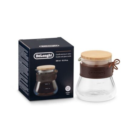 Skleněná termokarafa De’Longhi s dvojitou stěnou 360 ml Skleněná termokarafa De’Longhi s dvojitou stěnou 360 ml