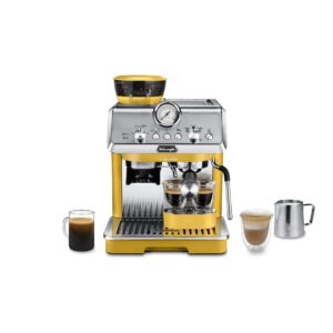 Pákový espresovač Delonghi La Specialista Arte v žluté barvě
