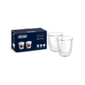 Dvoustěnné sklenice na cappuccino De'Longhi DLSC311 – sada 2 ks