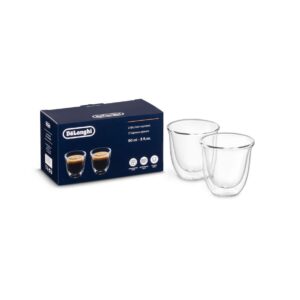 De'Longhi Sada Dvoustěnných Sklenic na Espresso 90 ml – 2 ks